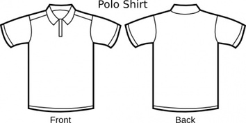 Polo Shirt Template clip art Preview