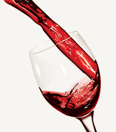 Pouring Red Wine Glass Vector Preview