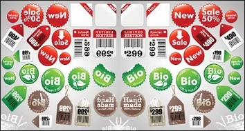 Price of brand label vector Preview