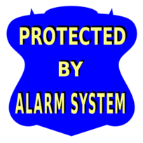 Protected by Alarm system sign 2 Preview
