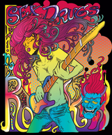Psychedelic Rock Star Poster Vector Preview