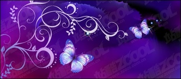 Purple Butterfly Dream background and patterns Preview
