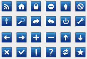 Icons - Rectangle Signs Blue 