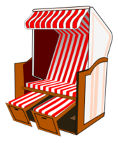 Red beach chair Preview