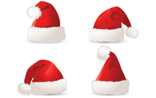 Red Christmas Santa Hats