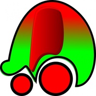 Icons - Red Green Car Icon clip art 