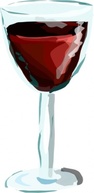Food - Red Wine Glass clip art 