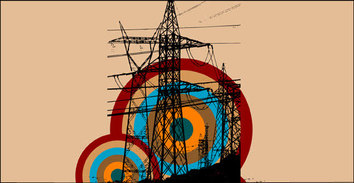 Retro electric tower free vector