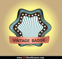 Retro Vintage Badge Vector Preview