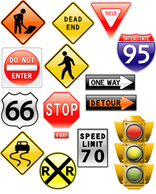 Road Signs & Traffic Light