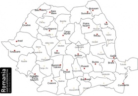 Romanian Map With Counties clip art Preview