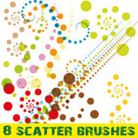 Scatter brushes pack for Illustrator Preview