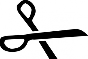 Scissors Black Silhouette clip art Preview