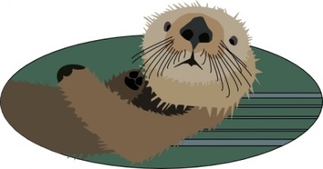 Animals - Sea Otter clip art 