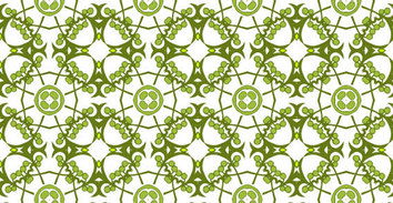 Patterns - Seamless floral green wallpaper 