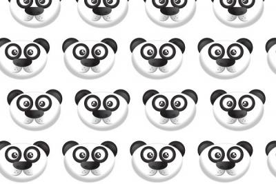 Seamless Vector Panda Pattern Preview