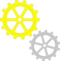 Separate Gears clip art Preview