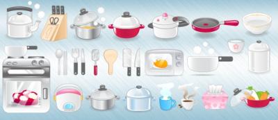 Set of kitchen icons Preview