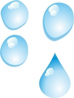 Objects - Set Of Water Drops clip art 