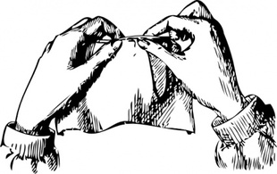 Human - Sewing Hands clip art 