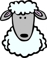 Animals - Sheep Head clip art 