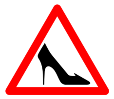 Human - Shoe Traffic Sign 