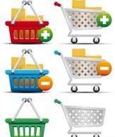 Shopping Cart and Basket Icons Preview