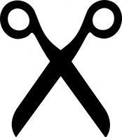Objects - Sign Black Icon Education Scissors Symbol Office Arrow Silhouette Cartoon Tools Tool Free Work Scissor 