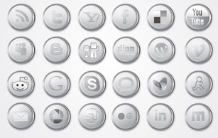 Icons - Silver Social Media Icon Pack 