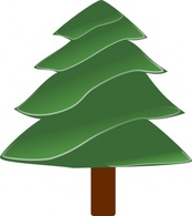 Simple Evergreen, With Highlights clip art Preview