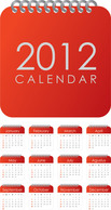 Simple Red 2012 Calendars Preview