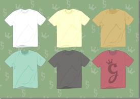 Six T-shirts template Preview