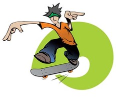 Skateboarding vector 3