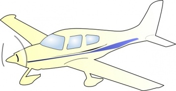 Transportation - Small Cartoon Plane Fly Propeller Vehicle Planes Motor Private Cesna Cessna Jet 