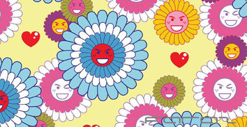 Smiling Vector Flowers Preview