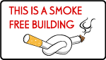 Smoke Free Building Vector Sign
