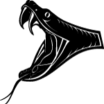 Snake Black Head Vector Clip Art