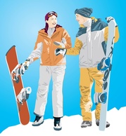 Snowboard Boy & Girl