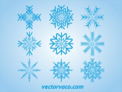 Snowflake Vector Set Preview