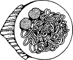 Spaghetti And Meatballs clip art Preview
