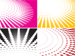 Spiral Halftone Background Vector Illustration