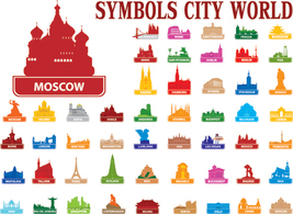 Stock Symbols City World vector
