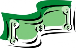 Stylized Dollar Bill Money clip art