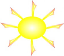 Sun And Rays clip art Preview