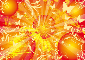 Sun Vector Background Sunny Life Poster