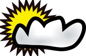 Nature - Sunny Partly Cloudy Weather clip art 