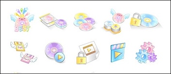 Sweet video icon vector material Preview