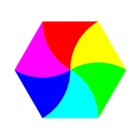 Flourishes & Swirls - Swirly Hexagon 6 Color 