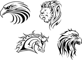 tattoo vectors. Could also be used as logo elements for sports clubs with names like ...
