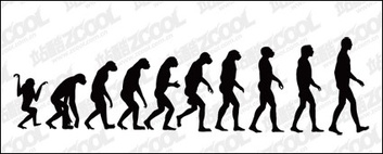 The course of human evolution vector material Preview